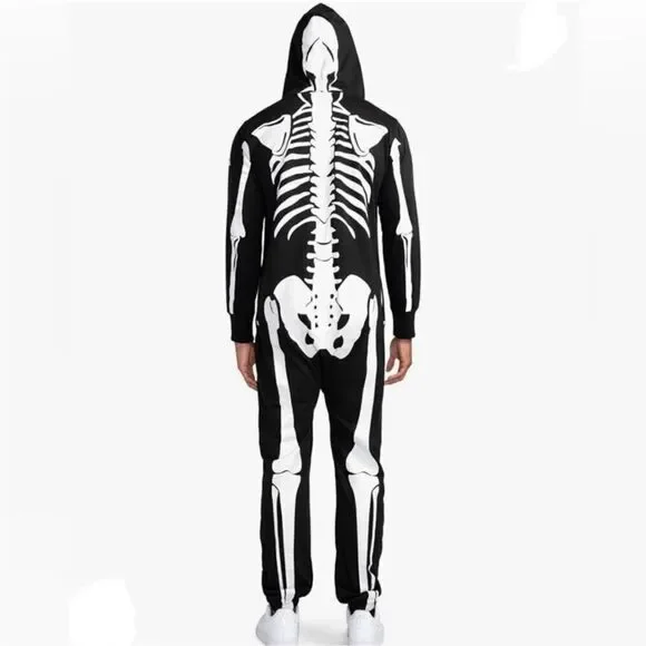 SKELETON ONE PIECE‎ COSTUME BY TIPSY ELVES, XXL, JACK SKELLINGTON - Picture 4 of 5